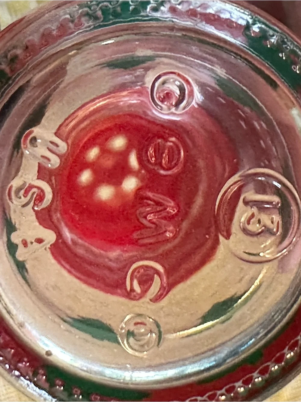 Red Holiday Glass Coffee/Condiment Server Set with Tree Motif